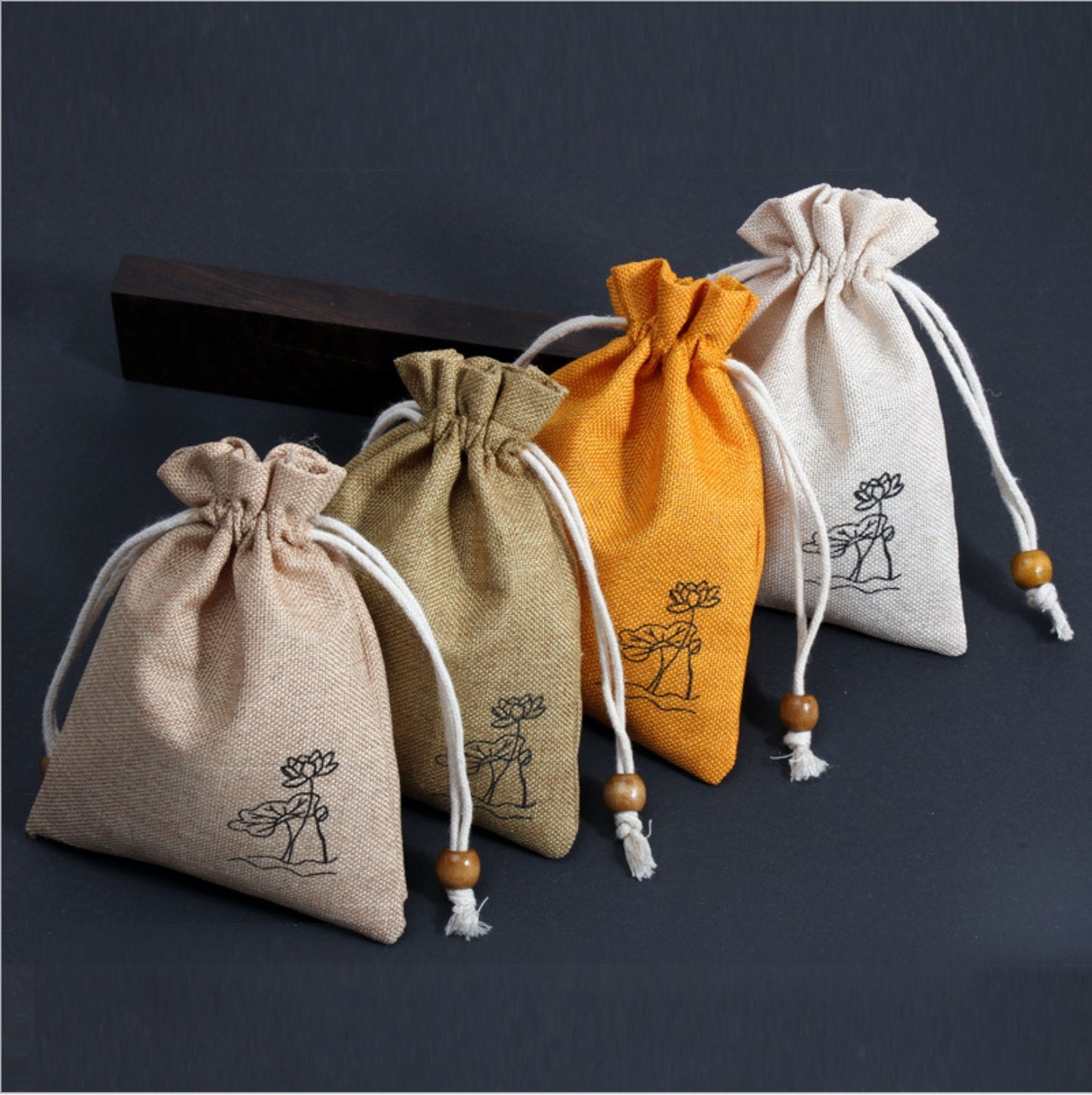 Zen Style Burlap Pouches for Making Fragrant Sachets, or Holding Jewelleries, Gifts, etc. / Powder Leak Proof Design